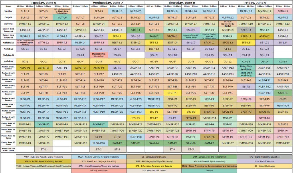 Detailed Program – 2023 IEEE International Conference on Acoustics, Speech  and Signal Processing